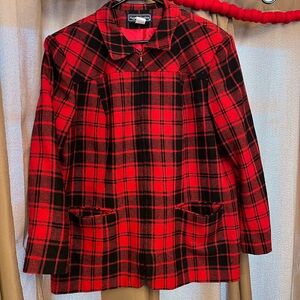 VINTAGE MAGGIE McNAUGHTON Women's Plaid Pea Coat